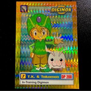 1999 Digimon 10 Of 34 #7 T.K. And Tokomon Animated Series 1 Holo Foil